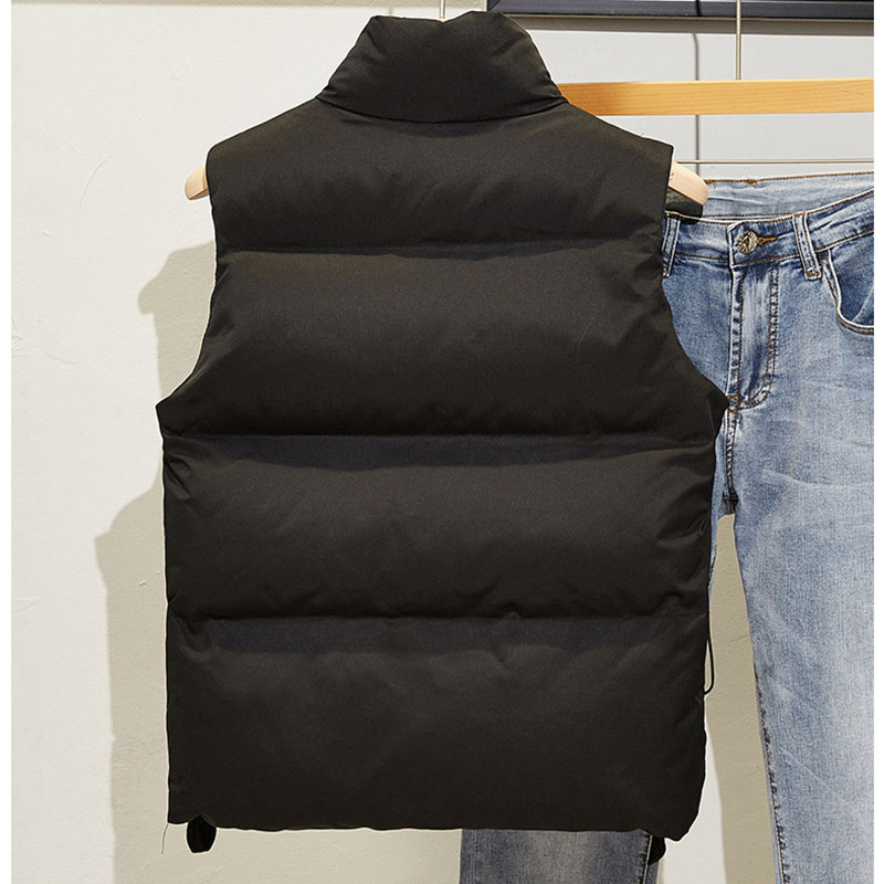 Winter Trendy Casual Cotton-padded Jacket Slim Fit Thickened Keep Warm Outerwear Vest