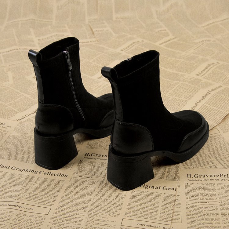 Thick Bottom Boots Chunky Heel Martin Boots Women