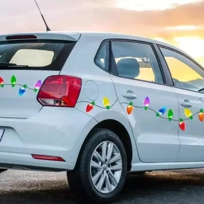 Christmas Light Bulb Reflective Magnetic Paste Car Refrigerator Garage Reflective Light Bulb Magnetic Paste