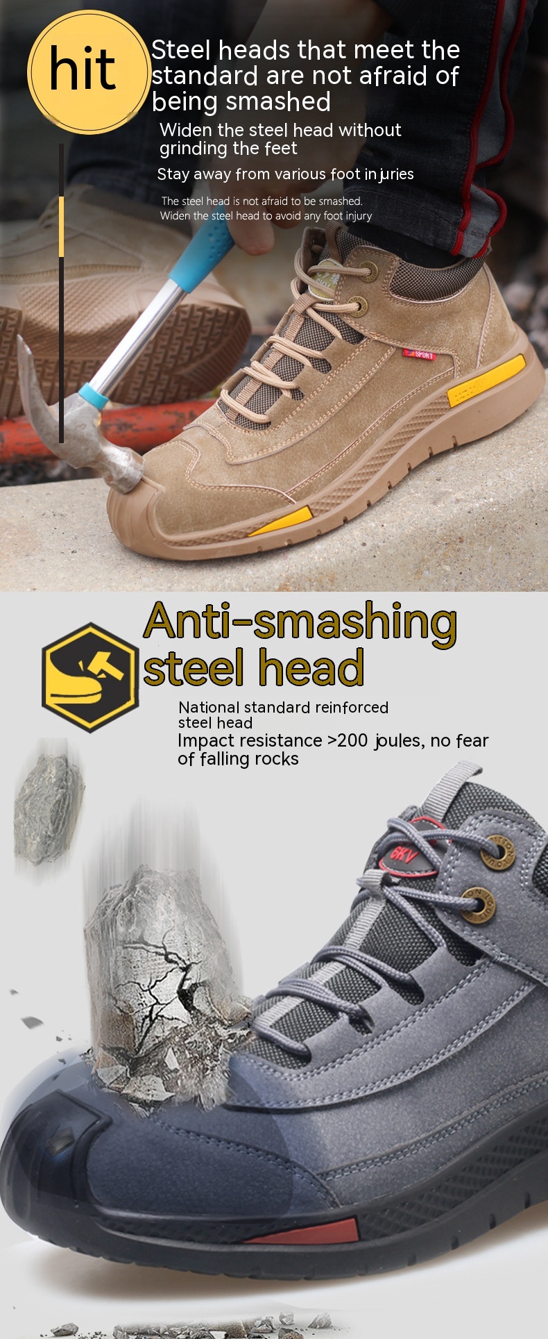 Title 4, High-top Waterproof Welder Shoes Deodorant Stee...