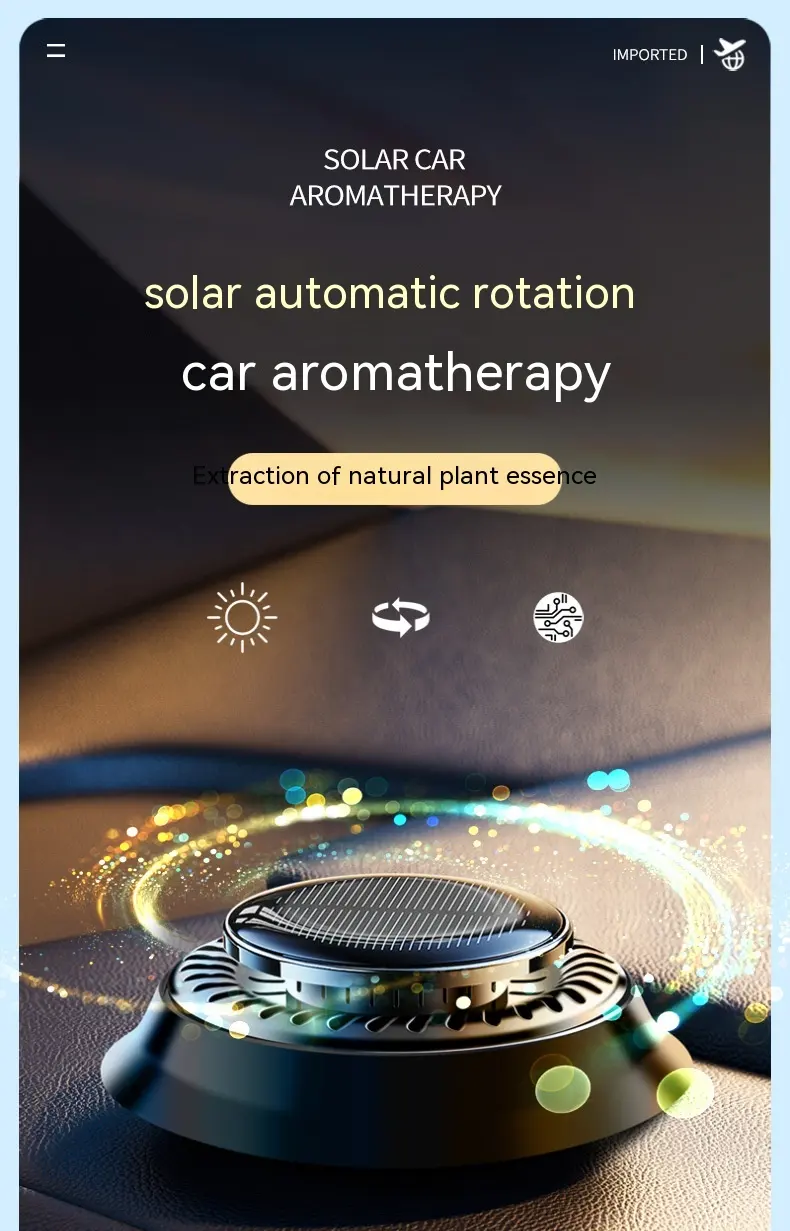 Portable Kinetic Car Air Freshener Solar Powered