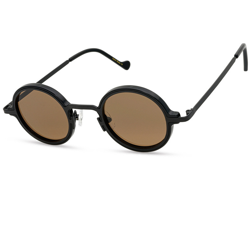 Retro Special Multicolor Niche Round Frame Sunglasses Neutral - Image 7