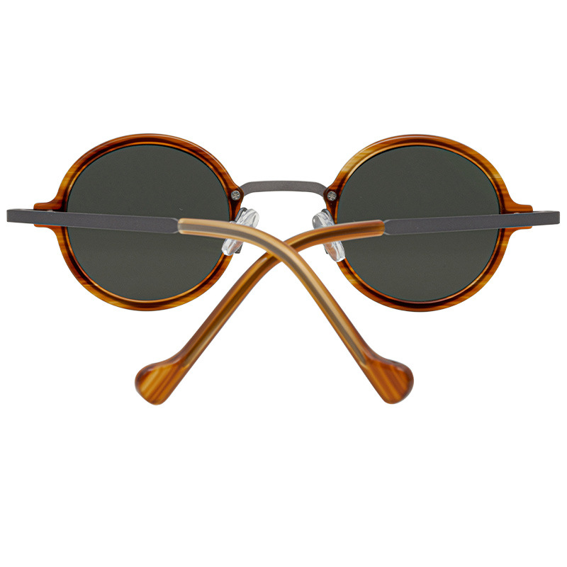 Retro Special Multicolor Niche Round Frame Sunglasses Neutral - Image 11