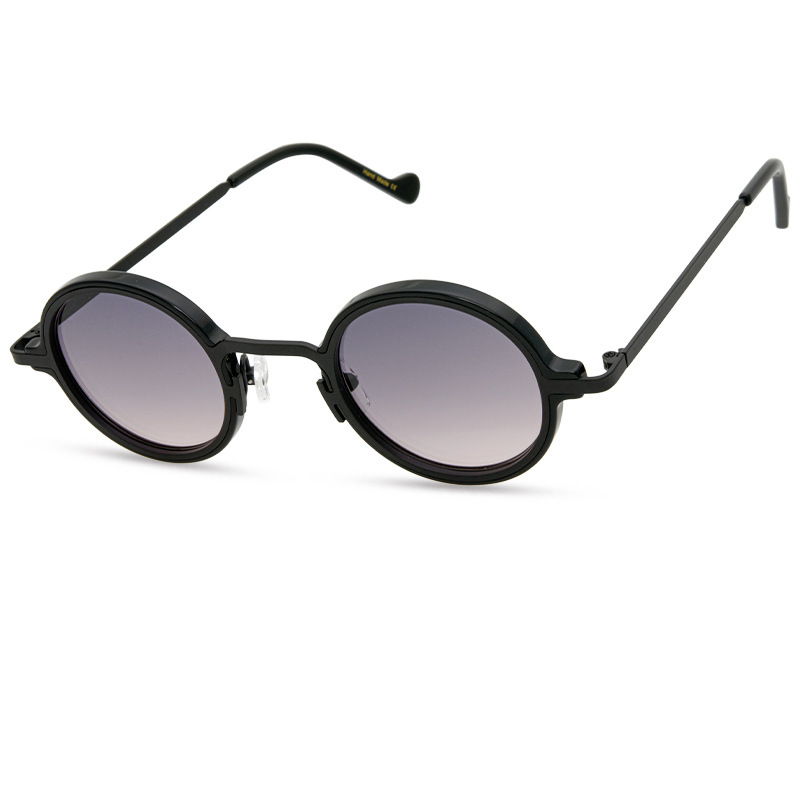 Retro Special Multicolor Niche Round Frame Sunglasses Neutral - Image 12