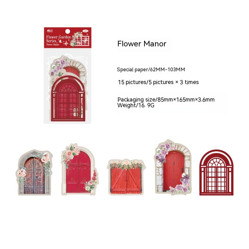 Title 6, Candy Posts Retro Flower Window Collage Card Fl...