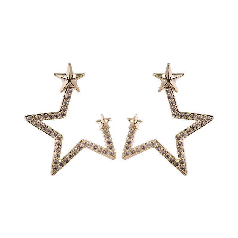 Title 2, Special-interest Design Pentagram Stud Oorbelle...