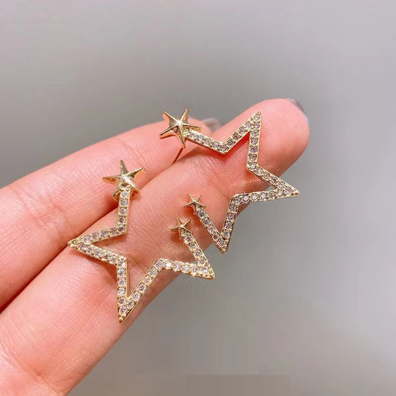 Title 3, Special-interest Design Pentagram Stud Oorbelle...