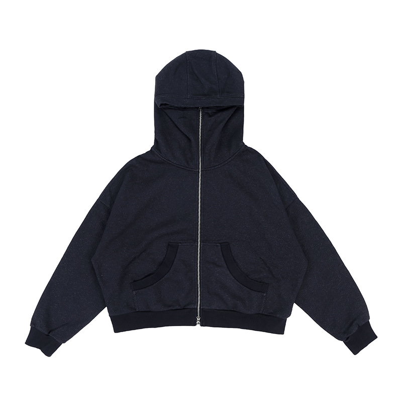 Men's Zipper Velvet Sweater Coat