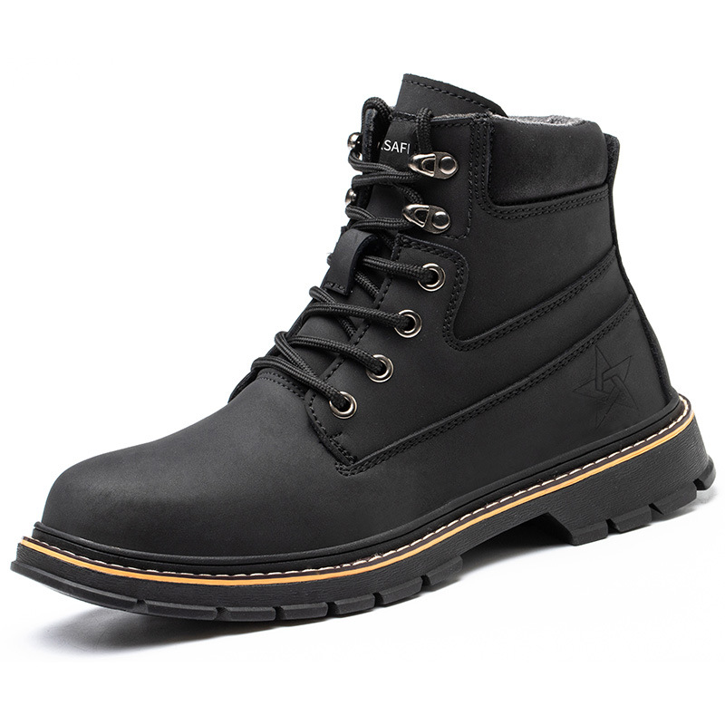 Title 6, New Microfiber Leather Safety High-top Steel To...