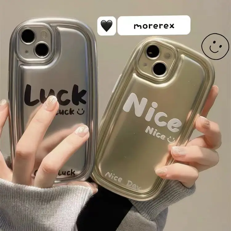Simple Electroplating English Letters Phone Case