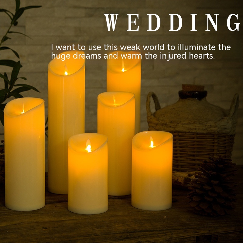 Title 5, Plastic Simulation Swing Electronic Candle Wedd...