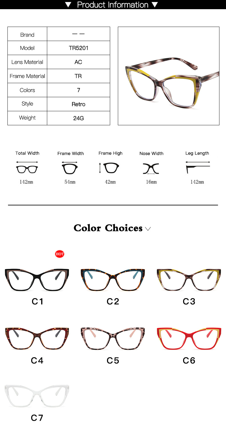 Glasses Frame European And American New Cross-border Plain Glasses