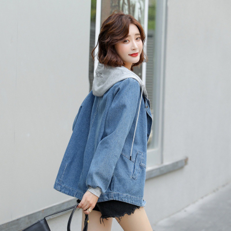 Title 2, Real Shot Denim Coat Short All-match Hooded Jac...