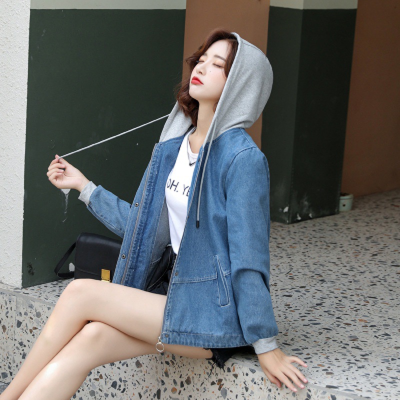 Title 6, Real Shot Denim Coat Short Hooded Jacket, Slimm...