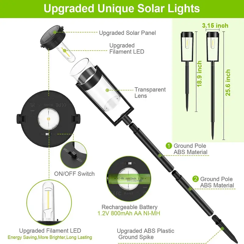 Lawn Lamp Outdoor Waterproof Tungsten Wire Solar Floor Outlet Type Garden