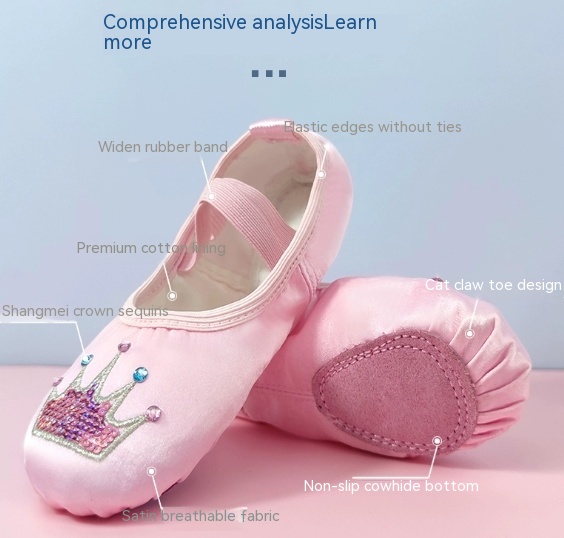 Children's Dance Shoes, Soft Soled Training Shoes, Girls — foto 3