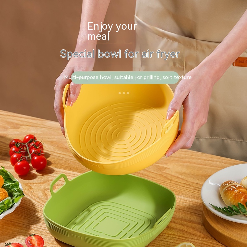 Title 2, Air Fryer Bowl Silicone High Temperature Resist...