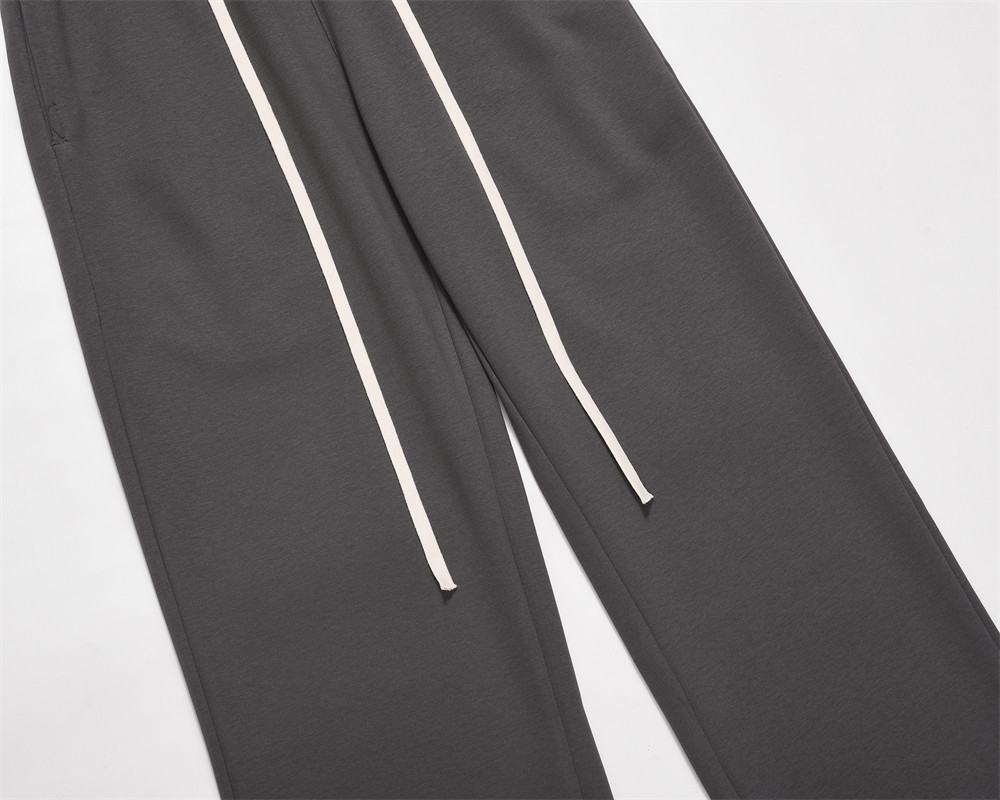 Simple Style Solid Color Casual Loose Track Pants Ins American Drawstring