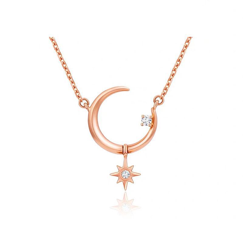 Title 3, Star Moon Necklace Women