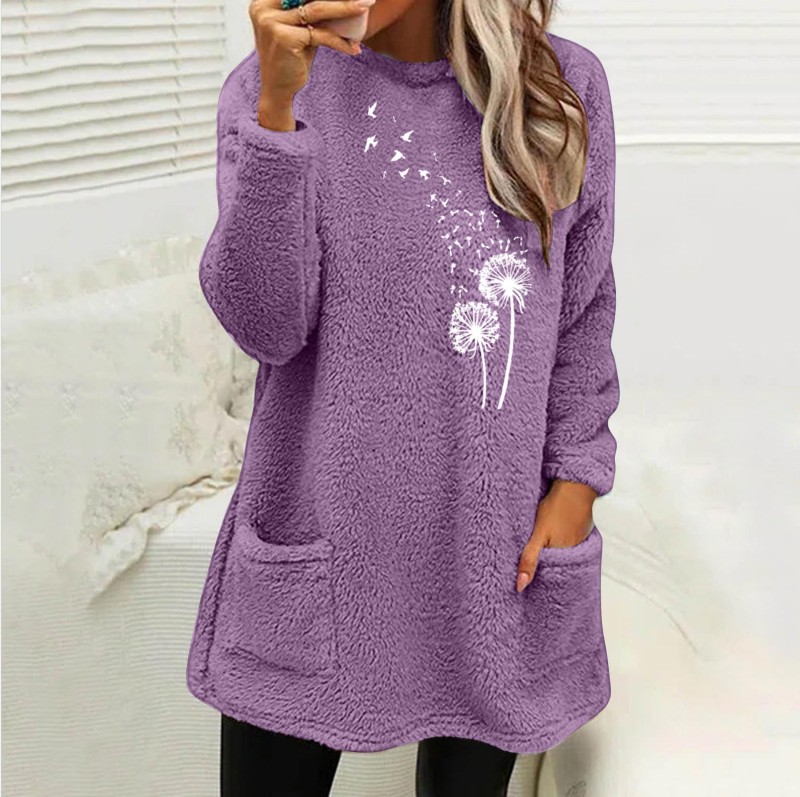 Title 1, Womens Round Neck Pullover Sweatshirt with Lon...