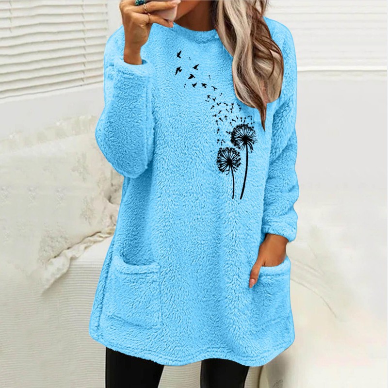 Title 2, Womens Round Neck Pullover Sweatshirt with Lon...