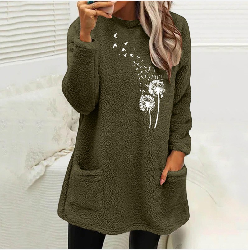 Title 4, Womens Round Neck Pullover Sweatshirt with Lon...