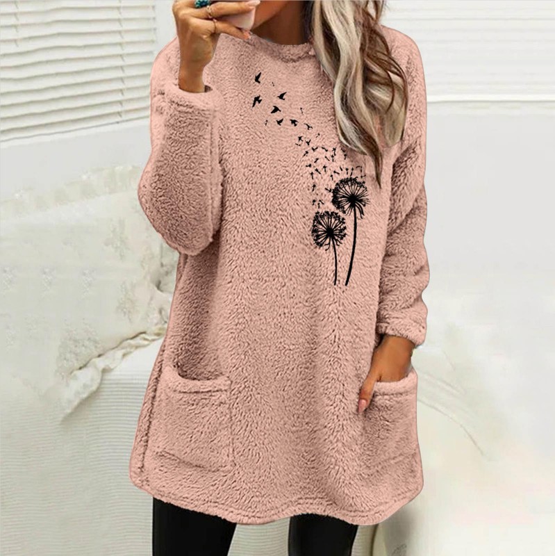 Title 5, Womens Round Neck Pullover Sweatshirt with Lon...