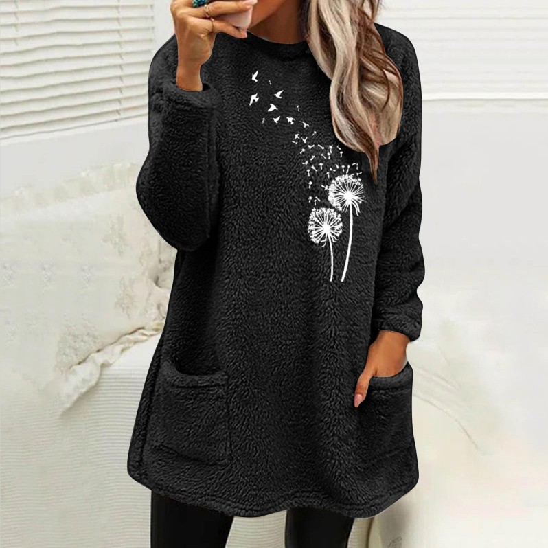 Title 6, Womens Round Neck Pullover Sweatshirt with Lon...