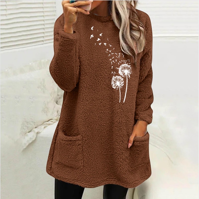 Title 8, Womens Round Neck Pullover Sweatshirt with Lon...