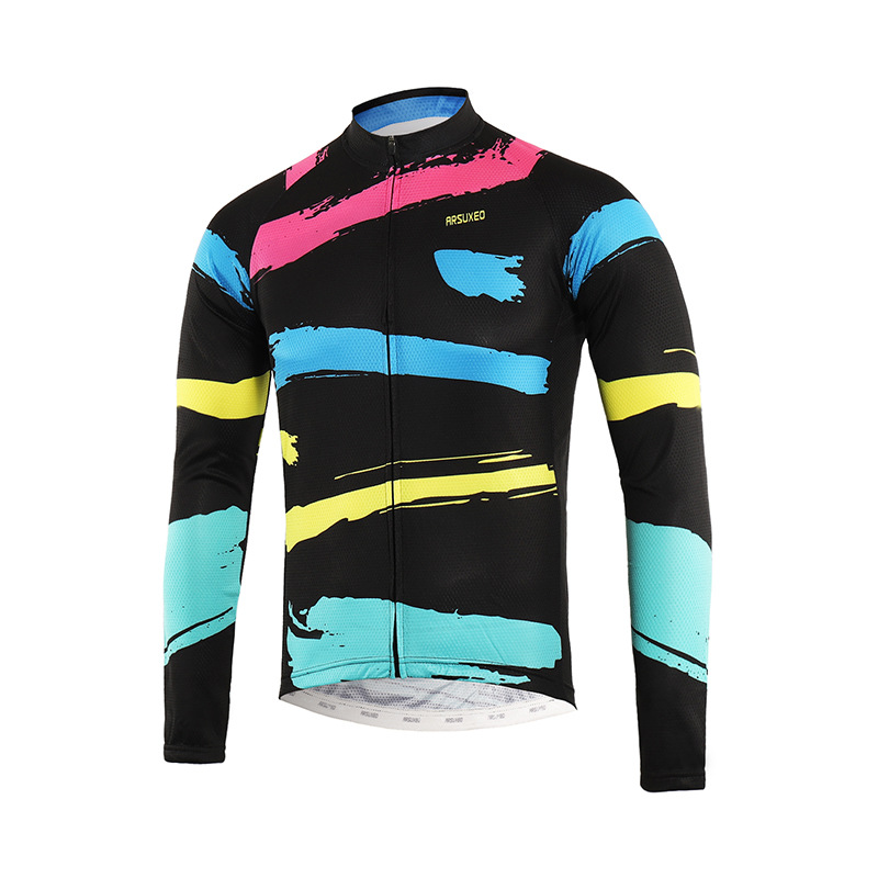 Spring And Autumn Cycling Clothing Long-sleeved Top Men’s And Women’s Printed Breathable