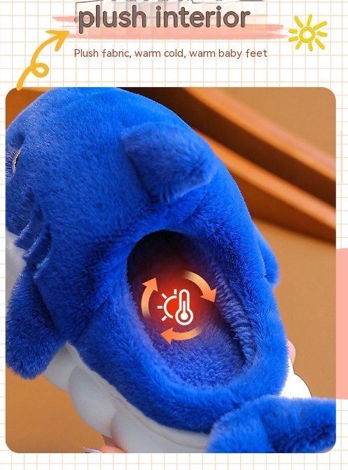 Winter Children Boys And Girls Warm With Velvet Parent-child Children Bag Heel Furry Home Baby Cotton Slippers — foto 4
