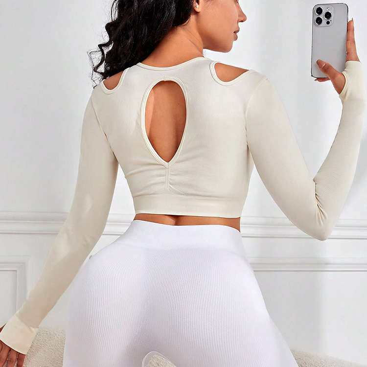 Title 3, Midriff Outfit Slimming Nude Feel Yoga Clothes ...