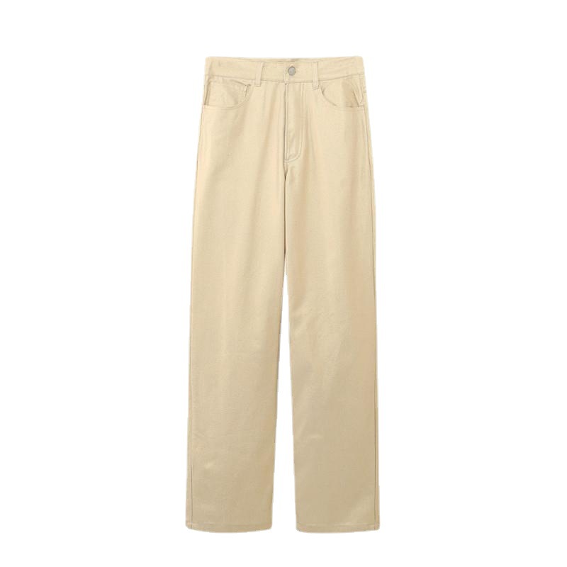 Summer New European And American Personal Casual Style Golden Bright Straight Casual Draping Pants