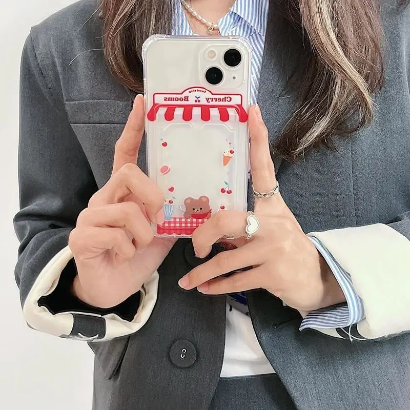 Cartoon Bear Card Phone Case