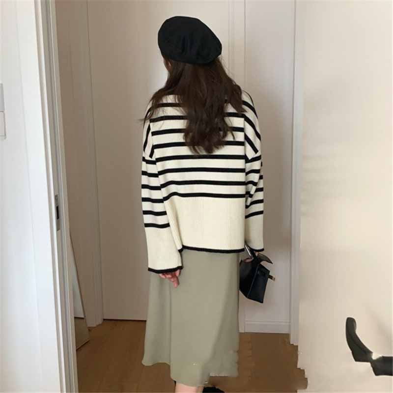 Title 1, Womens Round Neck Striped Sweater Top, perfect...