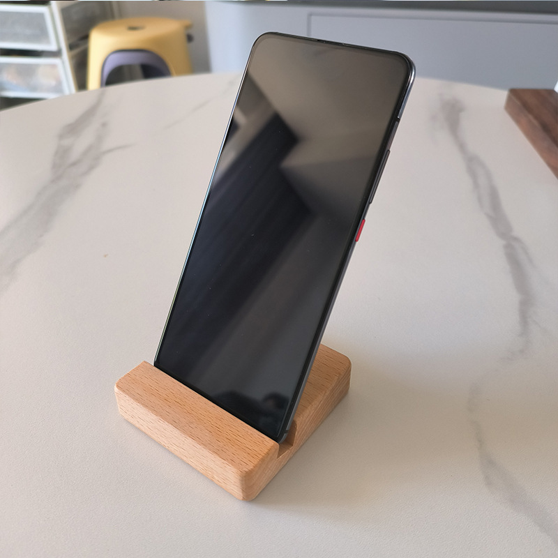 New Simple Universal Portable Solid Wood Cell Phone Racks - Image 2