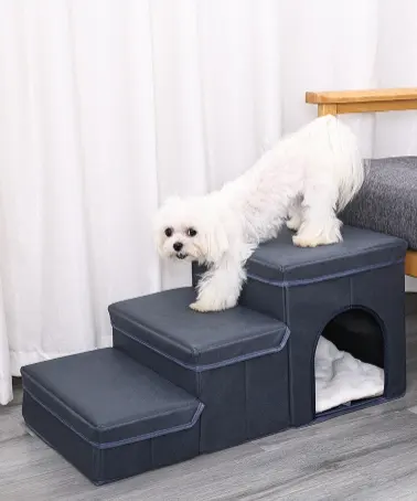 Cat Kennel Cage Multifunctional Dog Stairs Upper