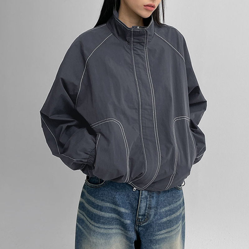 Title 2, Loose fitting high collar outdoor sports jacket...