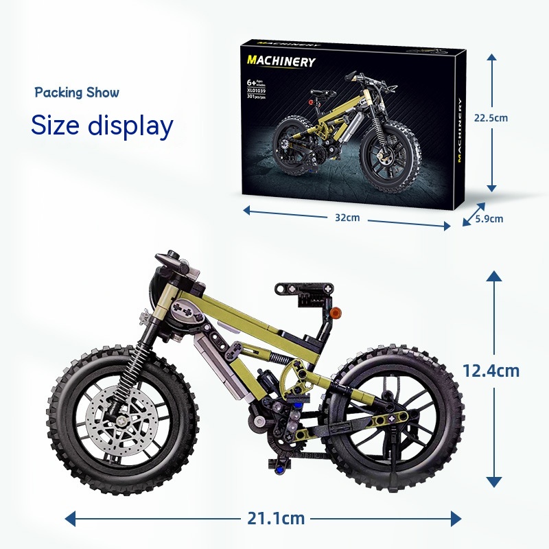 Title 5, Mountain Bike Building Blocks Toy Technology As...