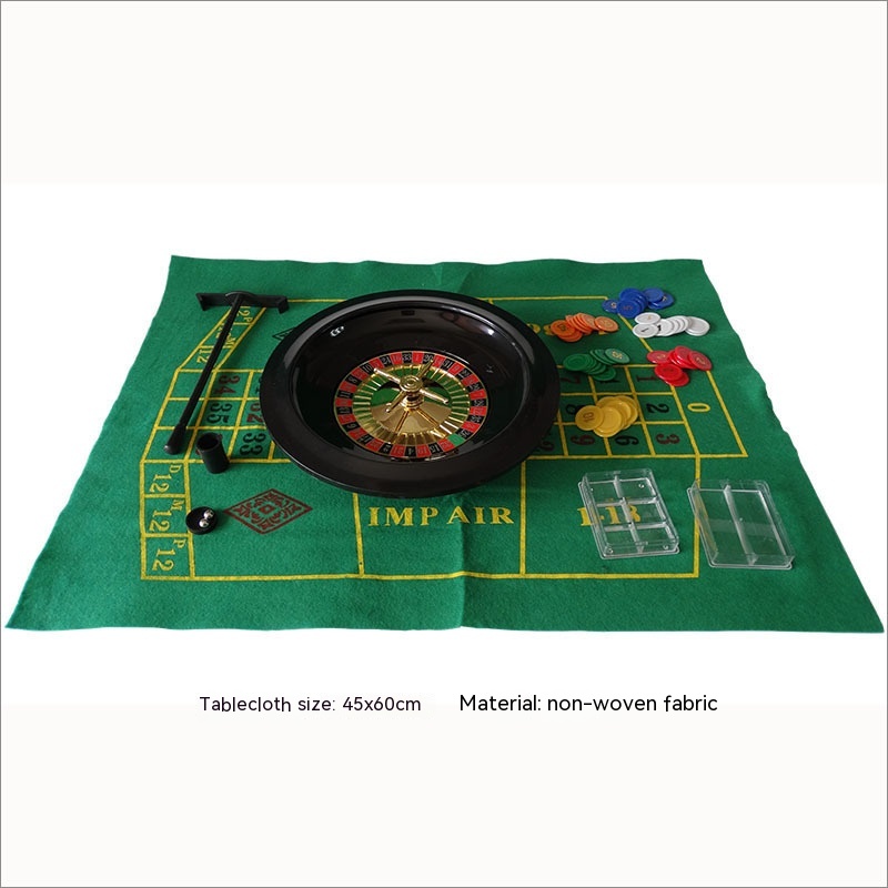 Title 5, Roulette Set Game 10 Inches Including Tablecloth