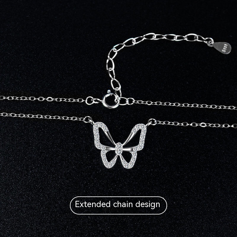 Title 4, Hollov Butterfli Diamond Intared Clavicle Chain