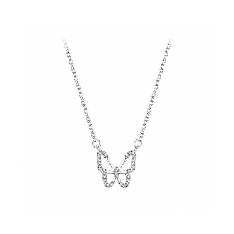 Title 5, Hollov Butterfli Diamond Intared Clavicle Chain