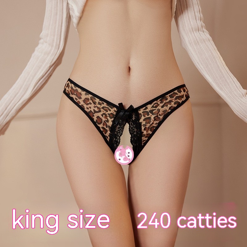 Title 4, Intimo sexy taglia extra large con stampa leopa...