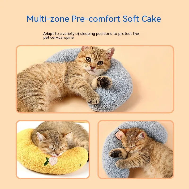 Dog Cat Sleeping Moon Pillow Small Plush