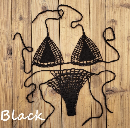 Handmade Crochet Mini Bikini Suit Beach Micro Swimsuit - Image 4