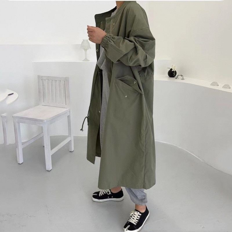 Title 6, Trench Coat Feminino Estilo Retrô Outono Invern...