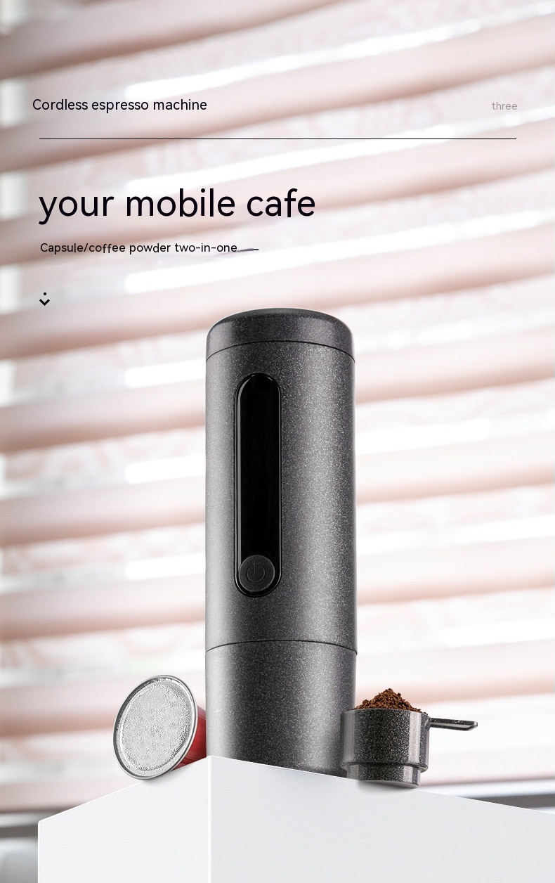 Coffee Machine Travel Portable Outdoor Small Concentrated Mini Capsule Ground Coffee Dual-use — foto 13