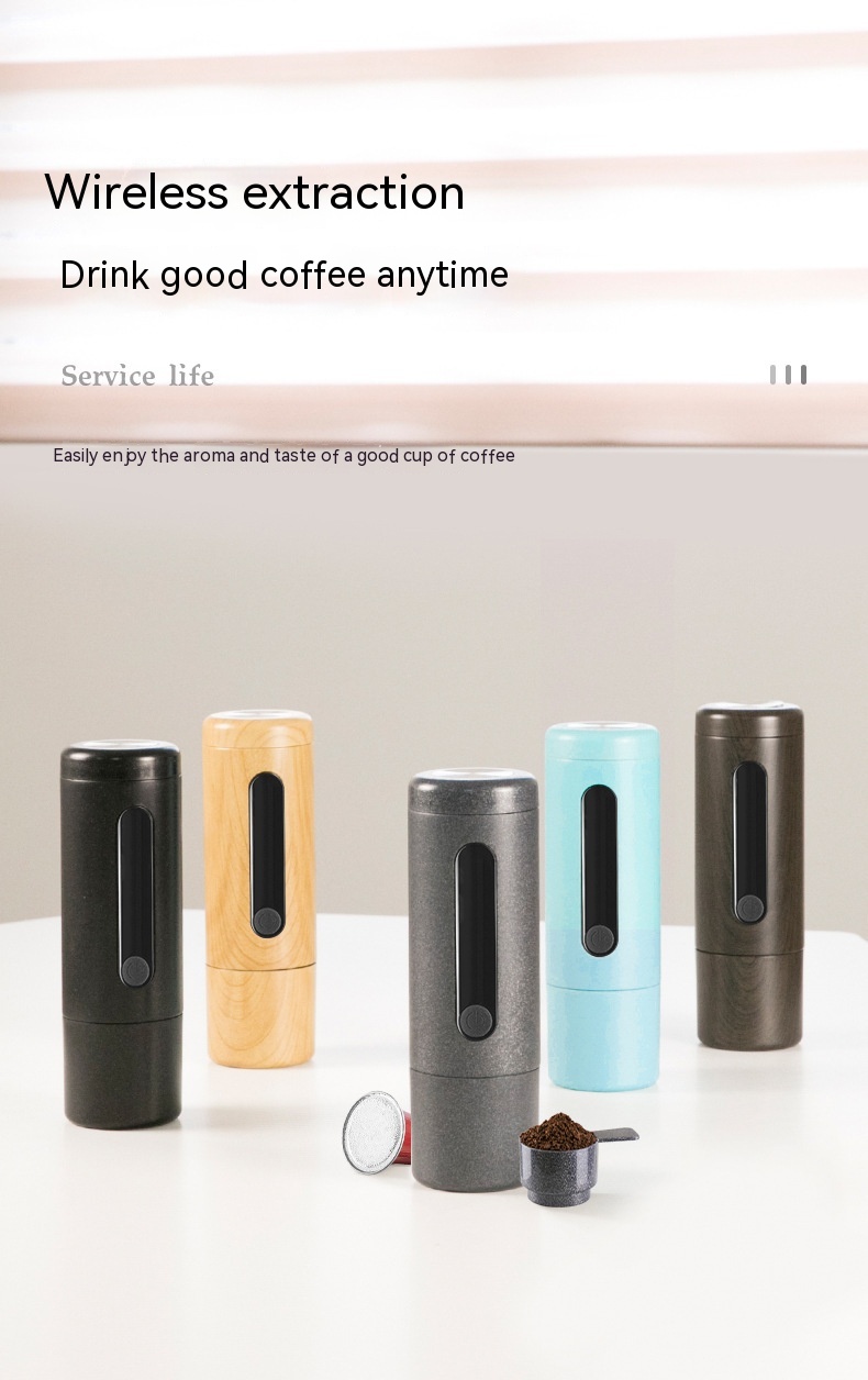 Coffee Machine Travel Portable Outdoor Small Concentrated Mini Capsule Ground Coffee Dual-use — foto 21