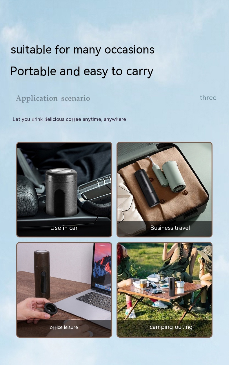 Coffee Machine Travel Portable Outdoor Small Concentrated Mini Capsule Ground Coffee Dual-use — foto 4