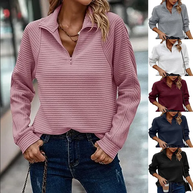 Knitwear Zipper Sports Women's Clothing Loose Pullover Top Lotus Xxxl - Shop at LoveMi